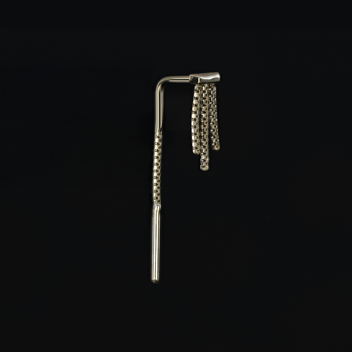 Cascade Arc Threader • Triple BrillCut Box Chains