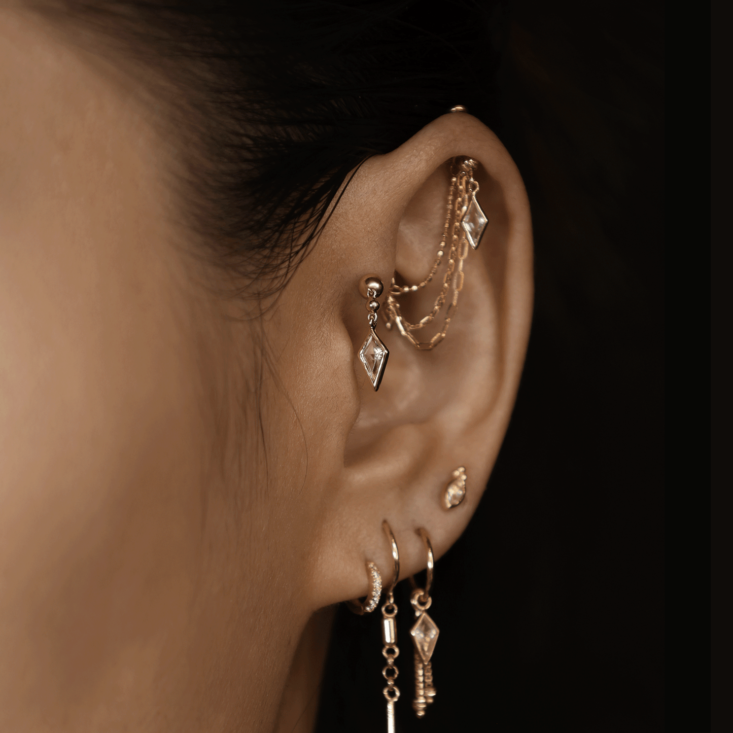 Vira • Kite White Topaz Double Barbell – Internally Threaded