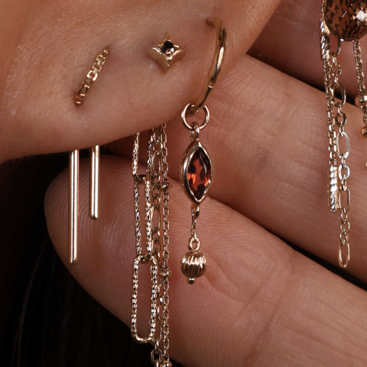 Aris • Golden Bead Drop Charm