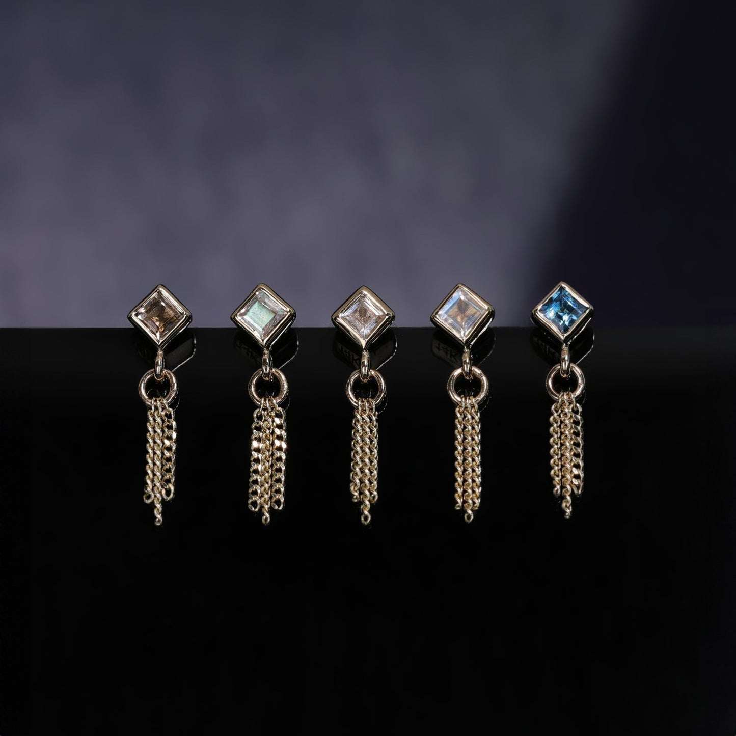 Miel II • London Blue Topaz 3 C-Chain Tassel