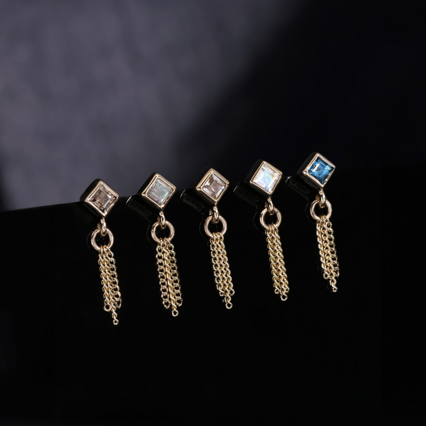 Miel II • White Topaz 3 C-Chain Tassel