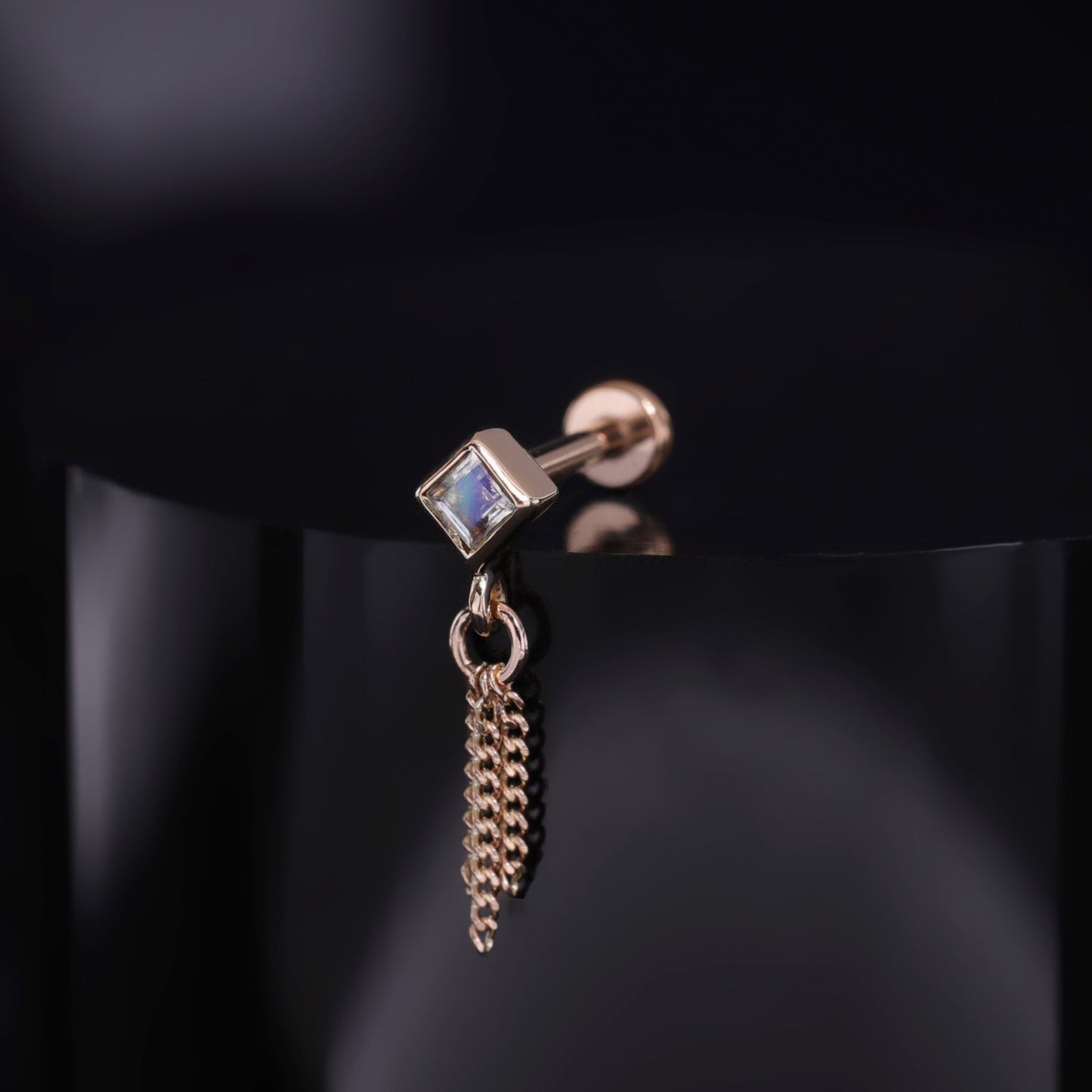 Miel II • Rainbow Moonstone 3 C-Chain Tassel