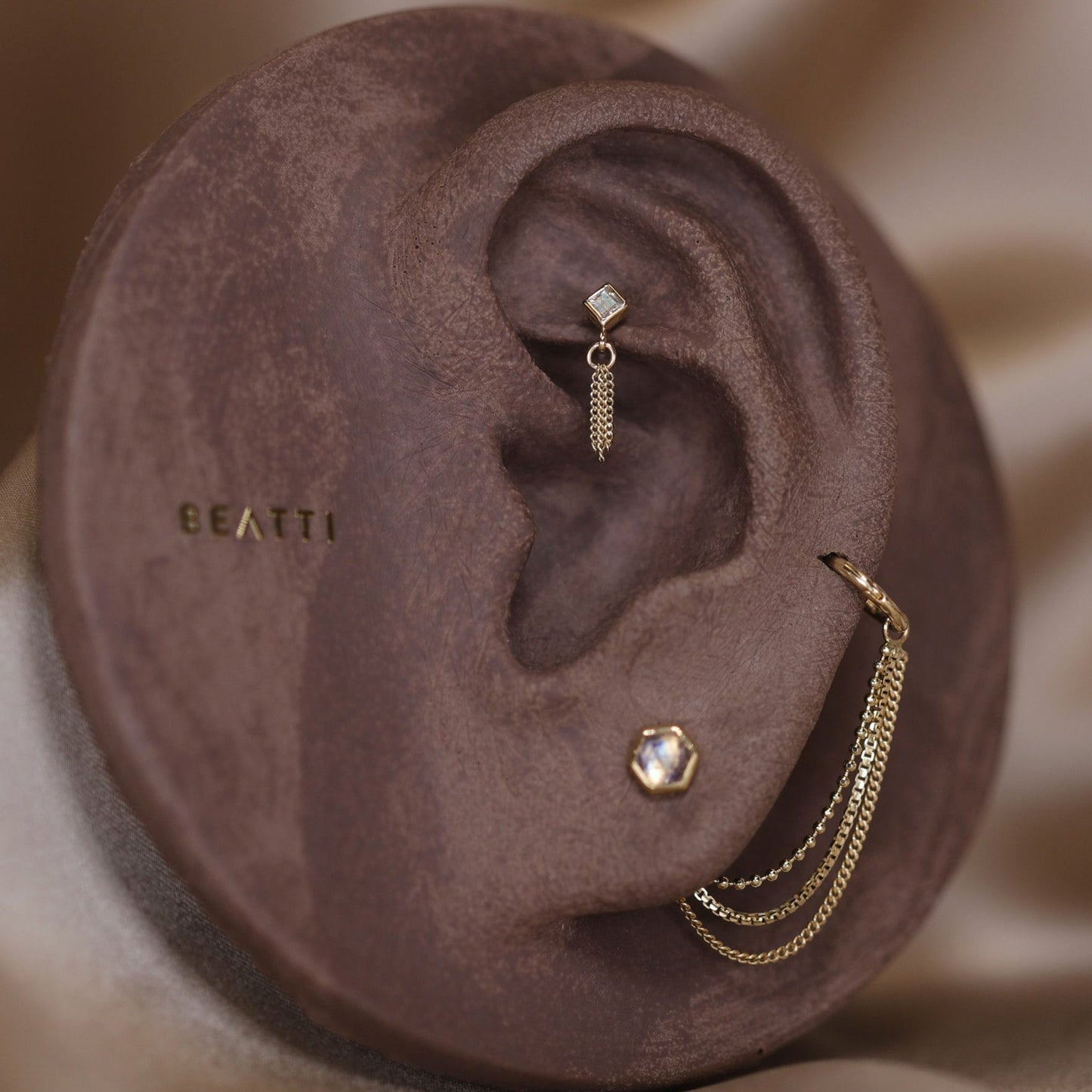Miel II • White Topaz 3 C-Chain Tassel