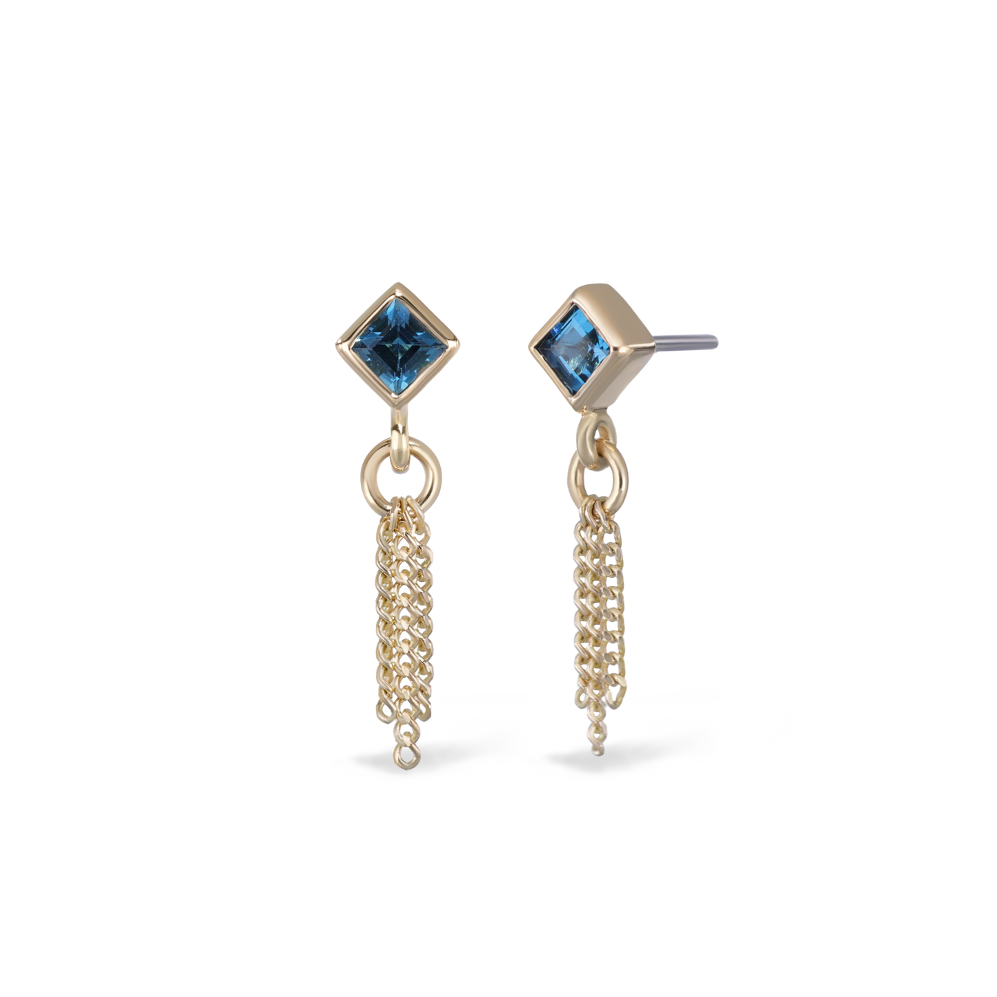 Miel II • London Blue Topaz 3 C-Chain Tassel