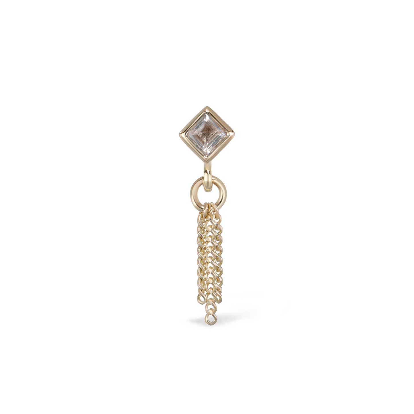Miel II • White Topaz 3 C-Chain Tassel