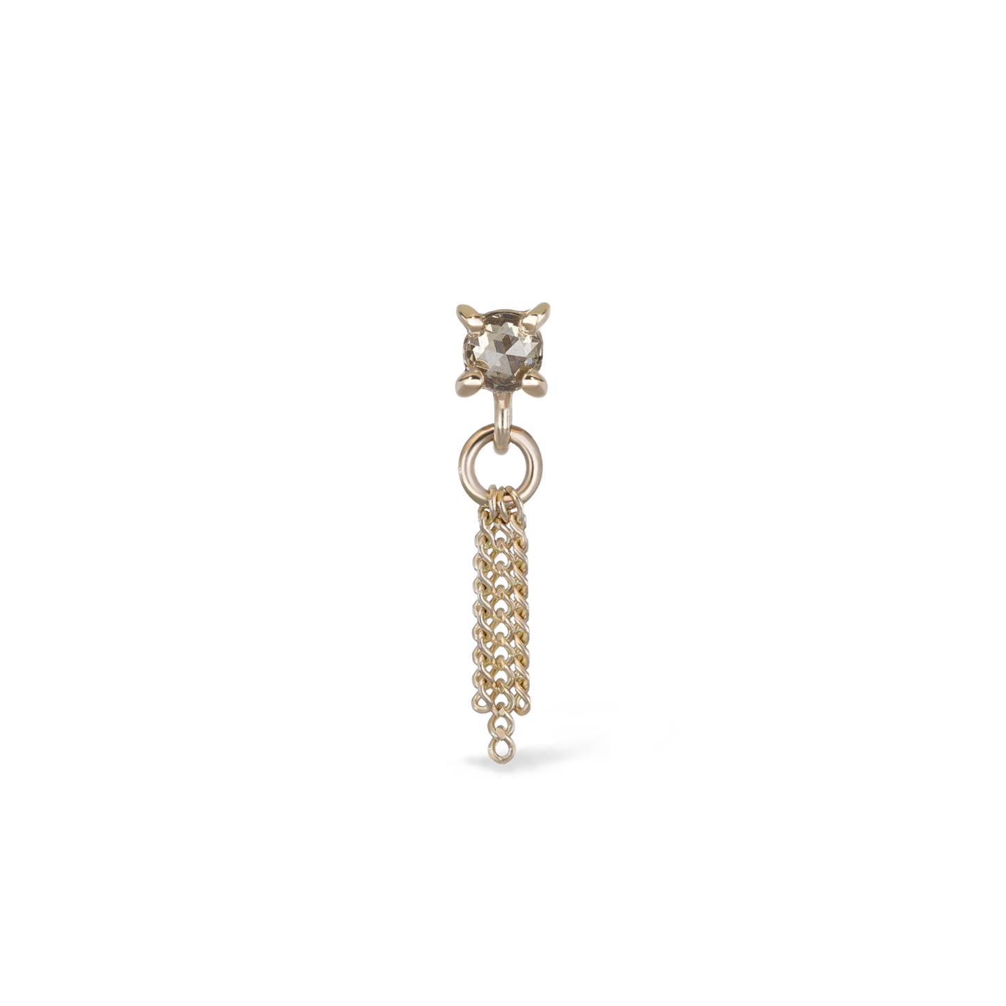 Breeze • 2mm Rose Cut Brown Diamond 3 C-Chain Tassel