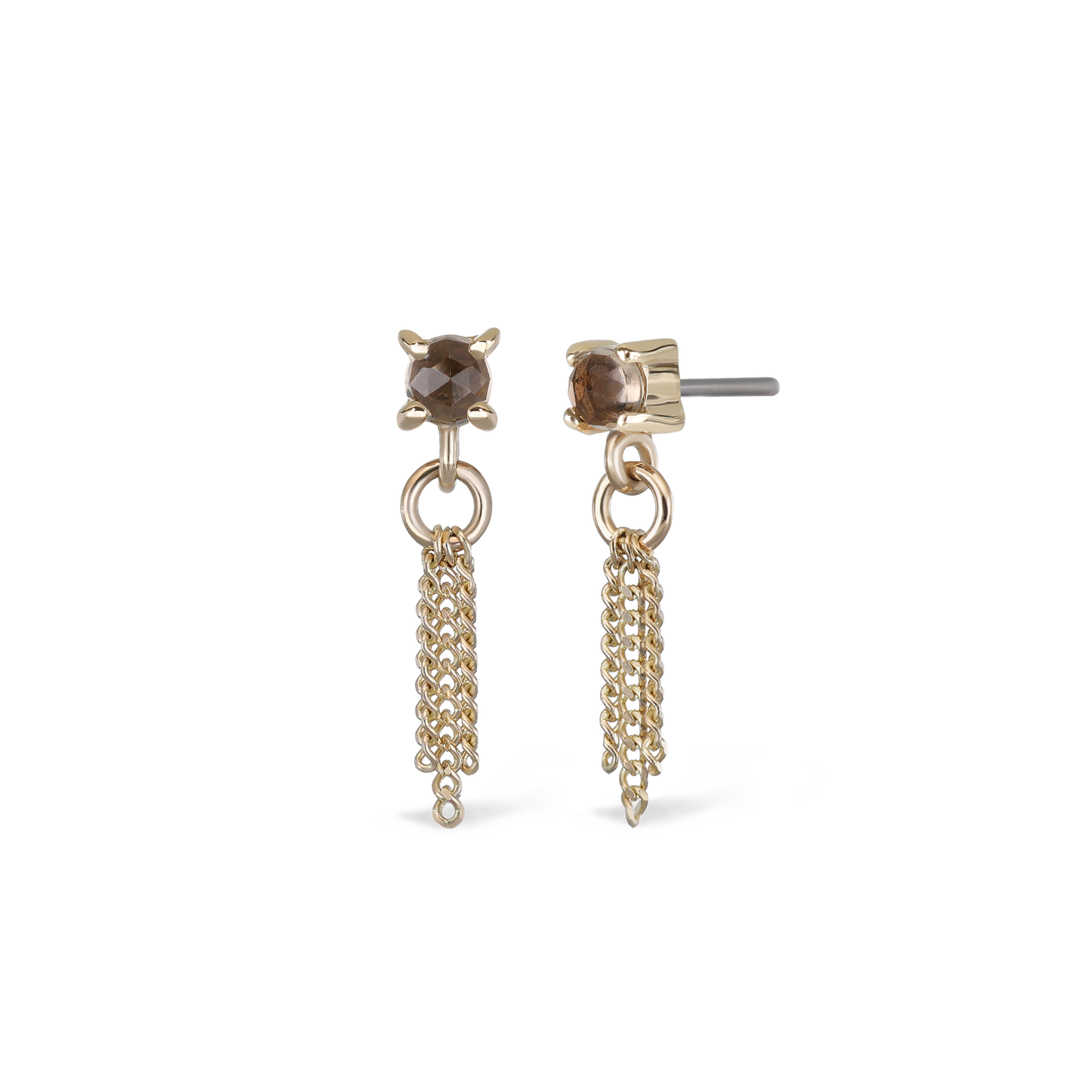 Breeze • 2mm Rose Cut Gemstone 3-Chain Tassel