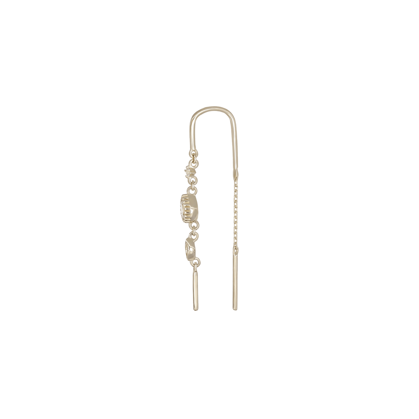 Celene • 14K Gold Multi-Gemstone Hoop Threaders
