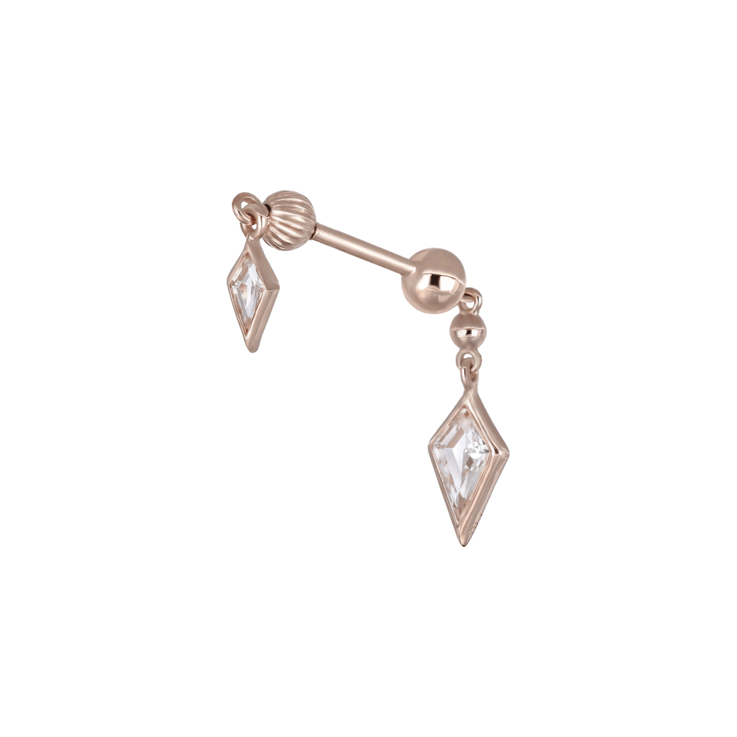 Vira • Kite White Topaz Double Barbell – Internally Threaded