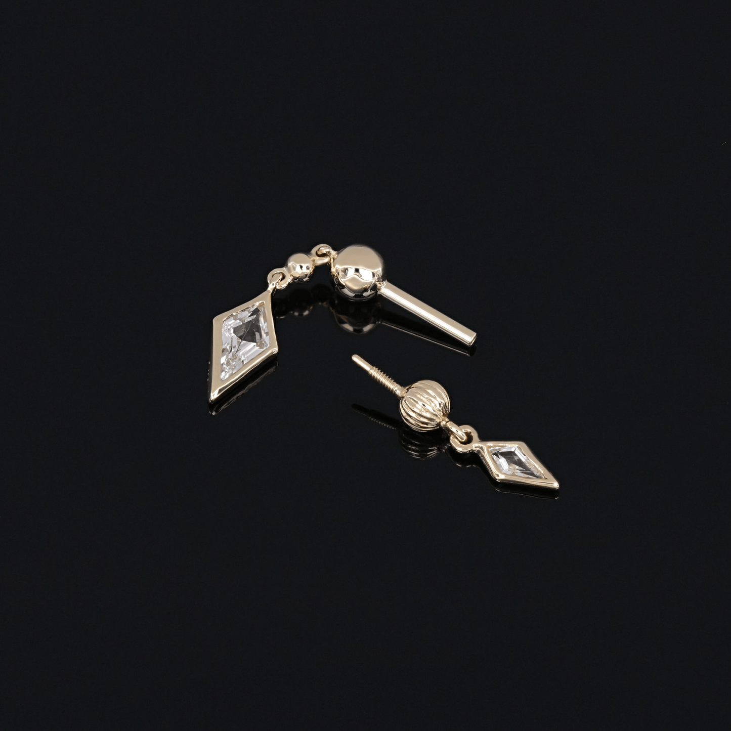Vira • Kite White Topaz Double Barbell – Internally Threaded