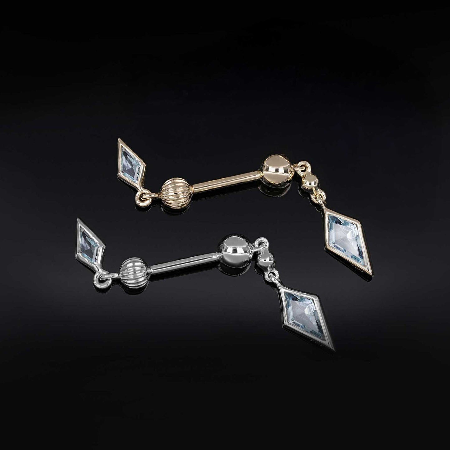 Vira • Kite Swiss Blue Topaz Double Barbell – Internally Threaded