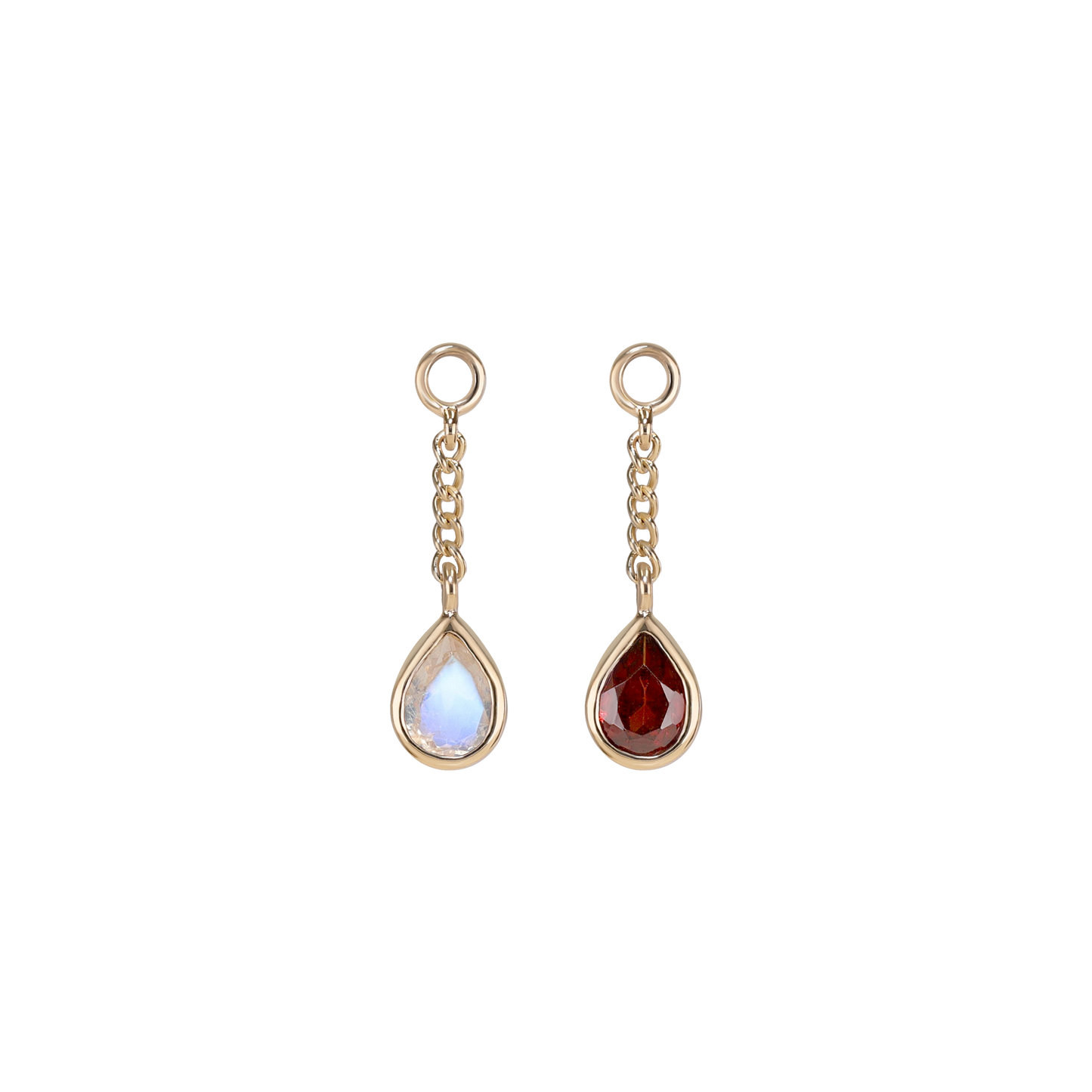 Juno • Teardrop Gemstone Chain Charm