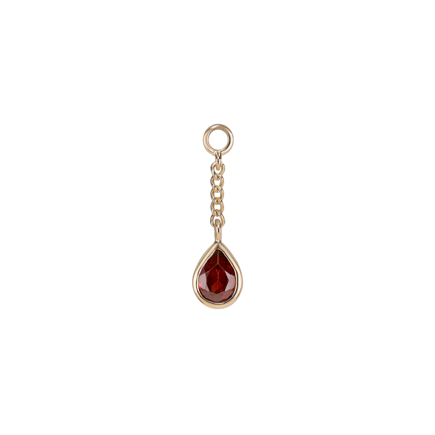 Juno • Teardrop Gemstone Chain Charm