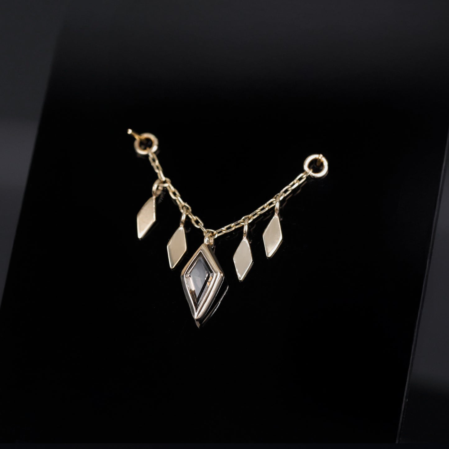 Patra Chain Attachement with Smoky Quartz 22mm