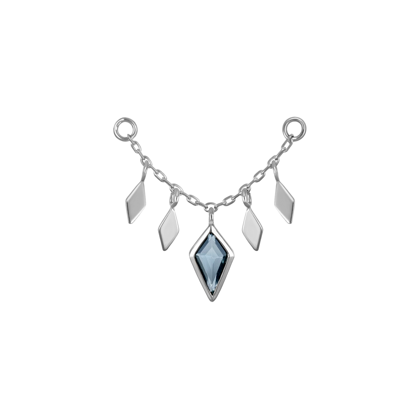 Patra Chain Attachment • London Blue Topaz White Gold