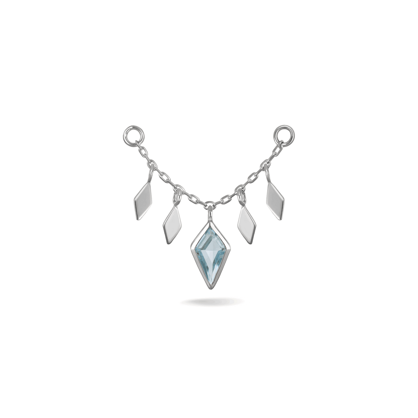 Patra Chain Attachment with Swiss Blue Topaz 22mm