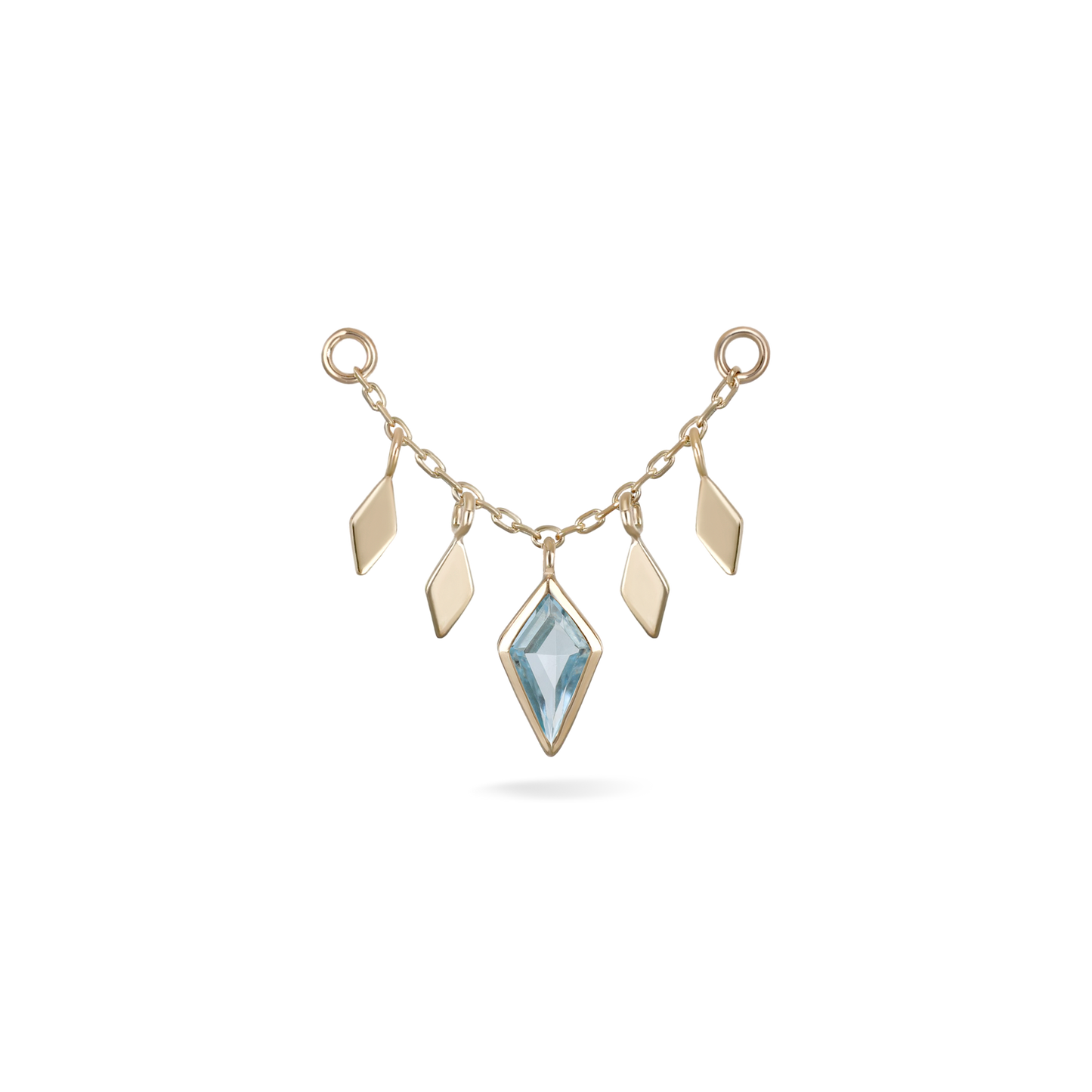 Patra Chain Attachment with Swiss Blue Topaz 22mm
