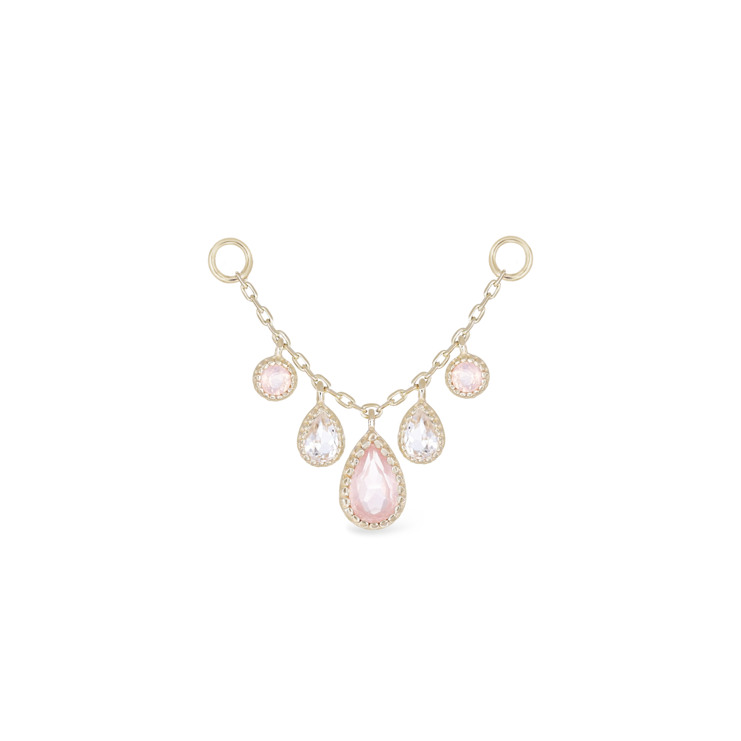 Colette • Rose Quartz & White Topaz