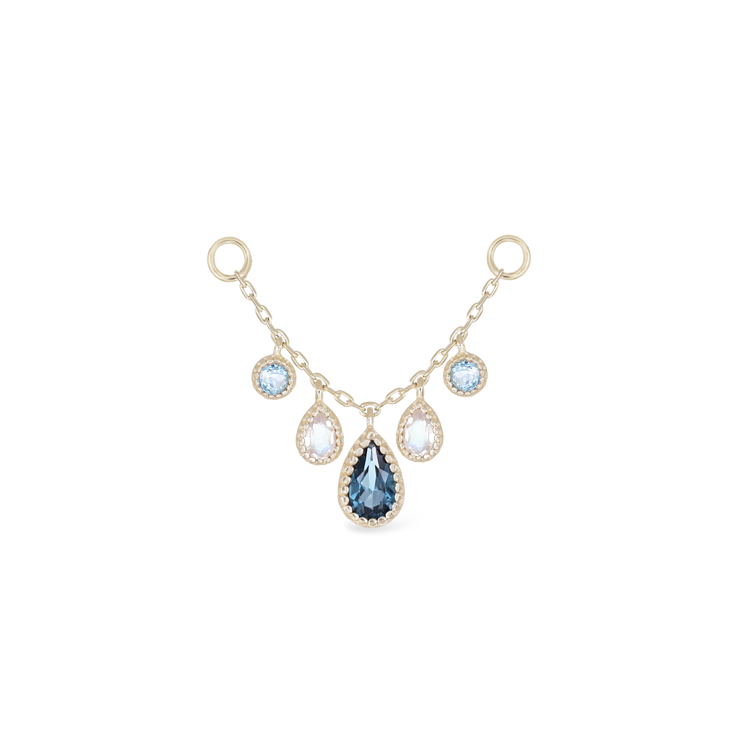 Colette • London Blue Topaz & Moonstone & Swiss Blue Topaz