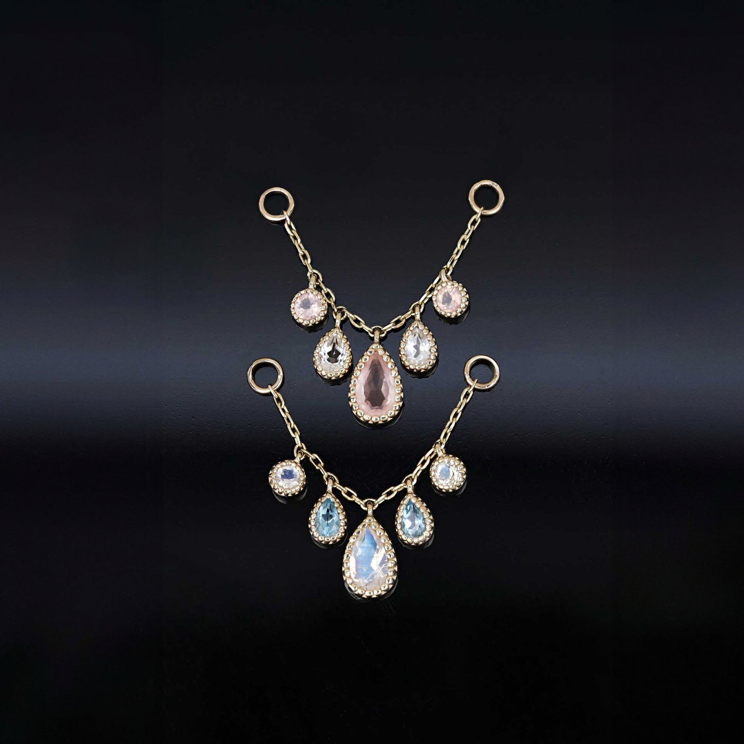Colette • Moonstone & Swiss Blue Topaz