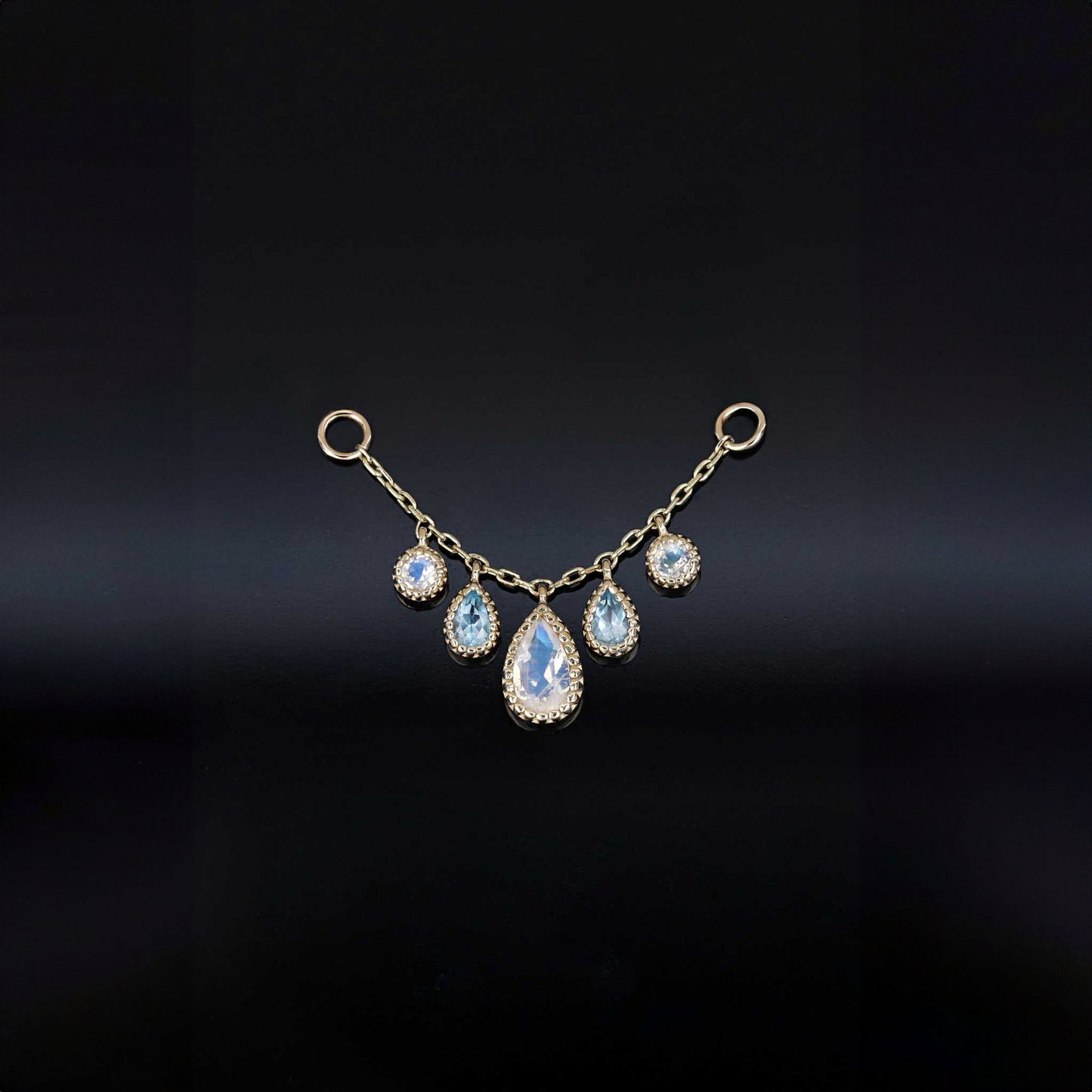 Colette • Moonstone & Swiss Blue Topaz