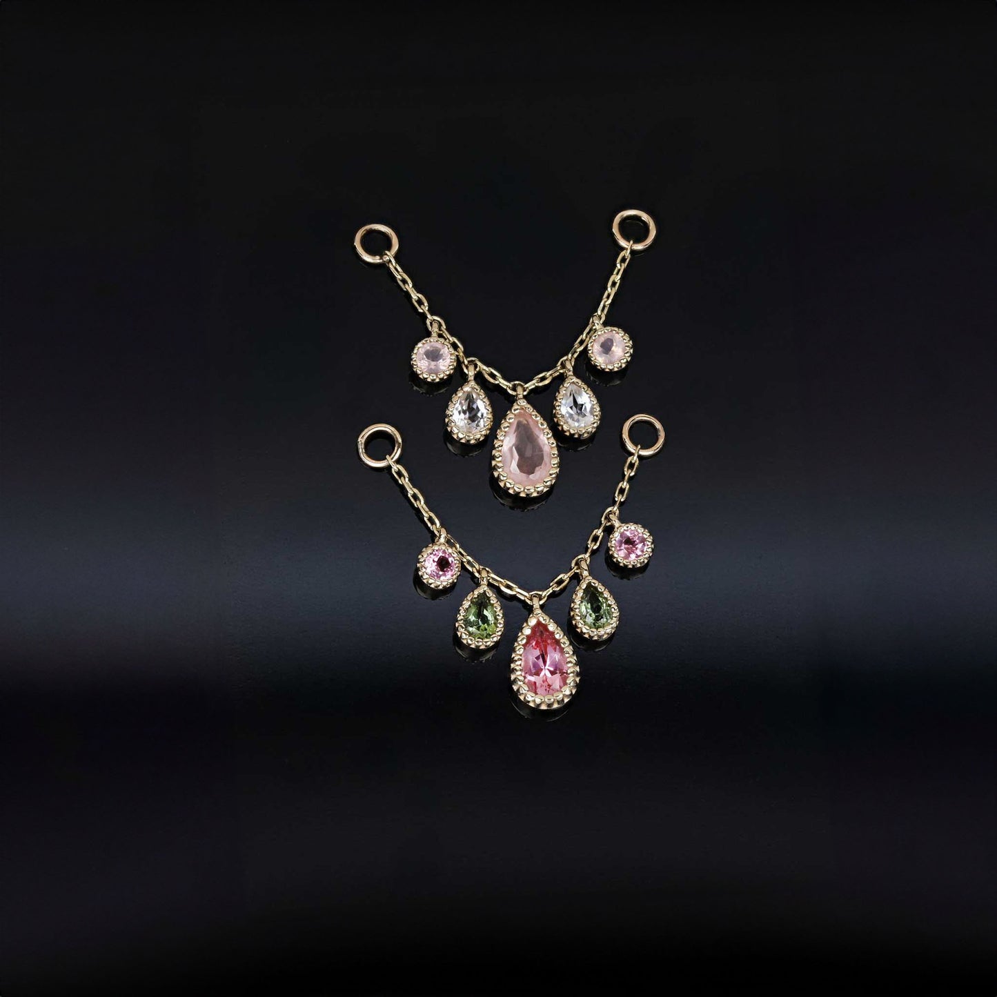 Colette • Pink and Green Tourmaline