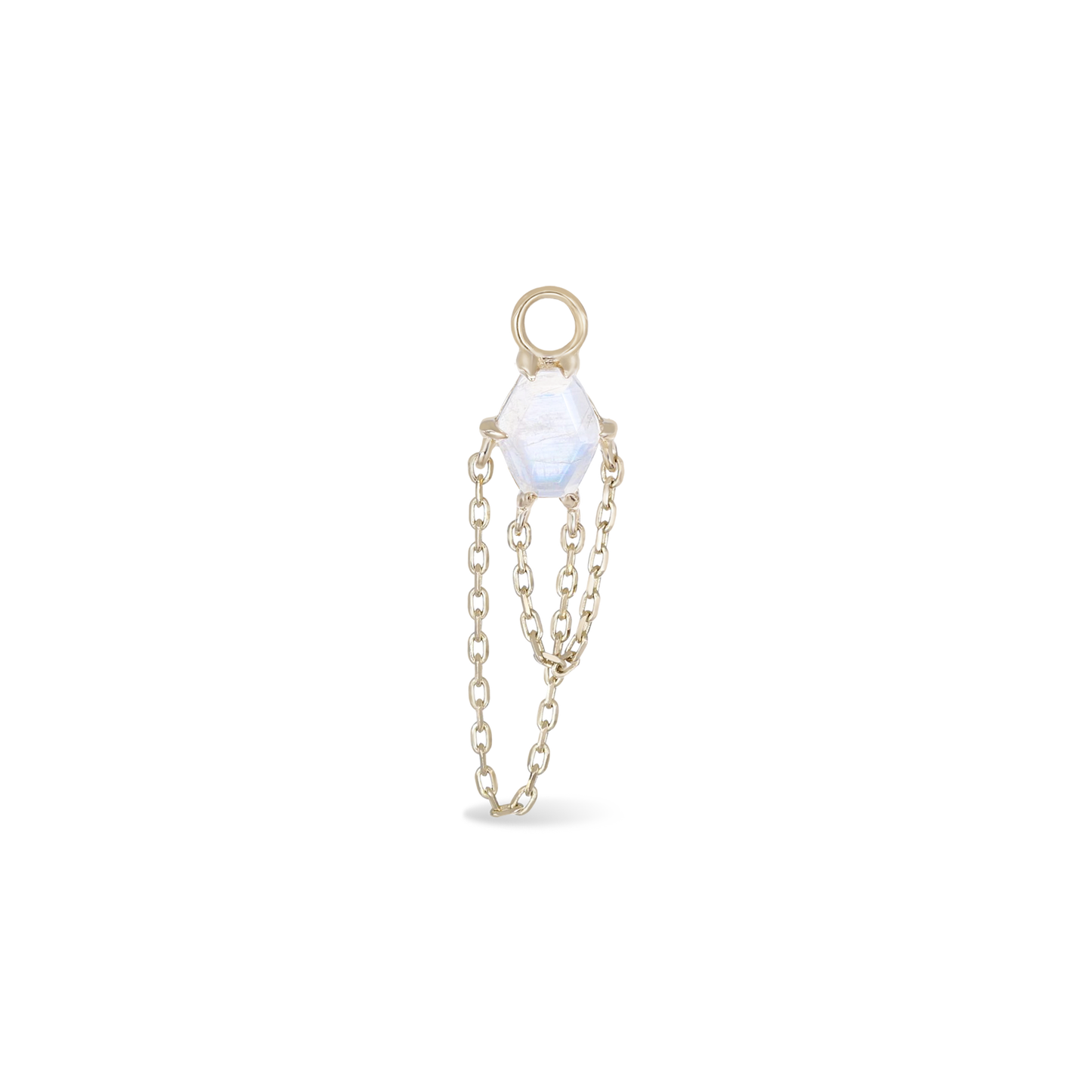 Hexabel • Gemstone Double Tassel Chain Charm