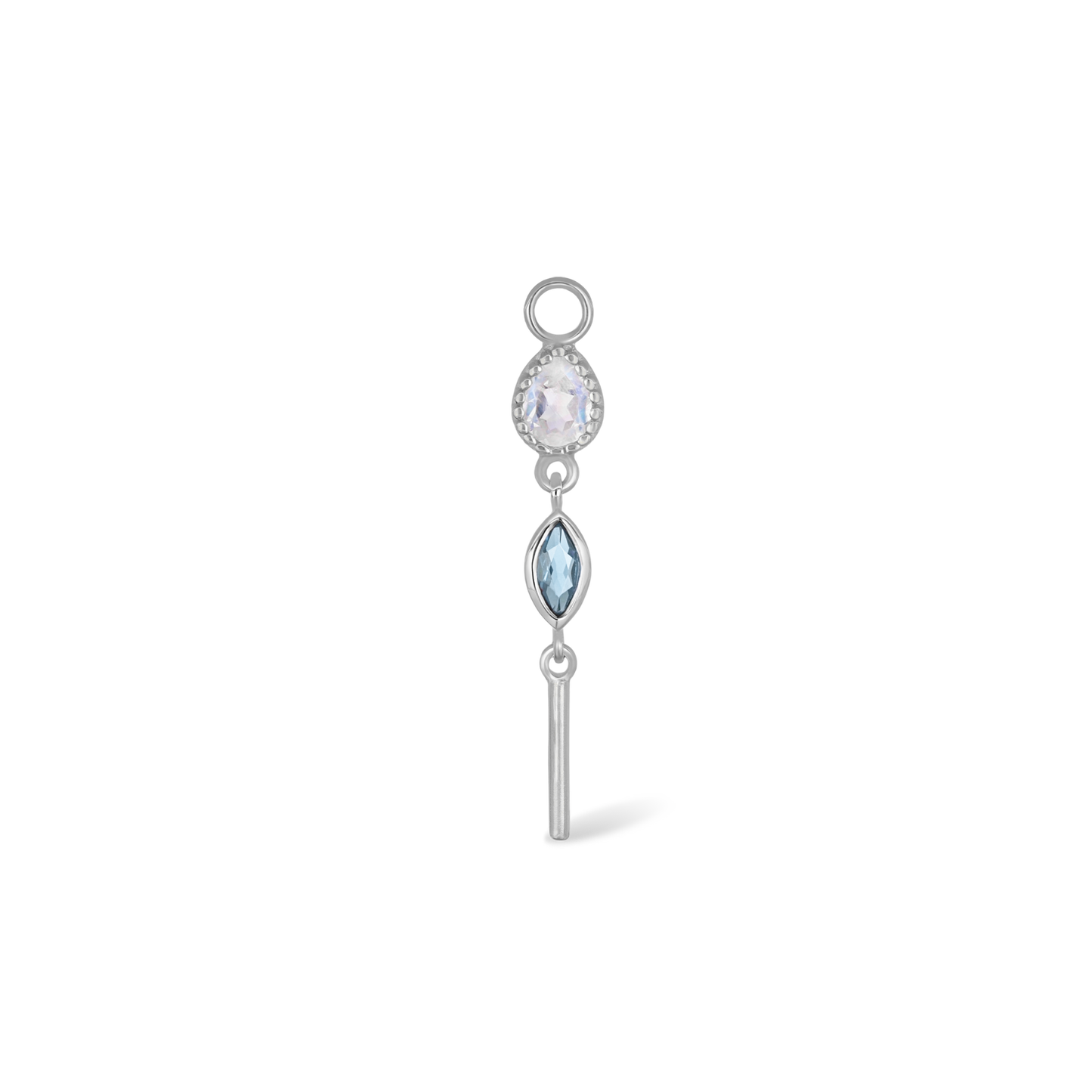 Celene • MultiGemstone Bar Drop Charm