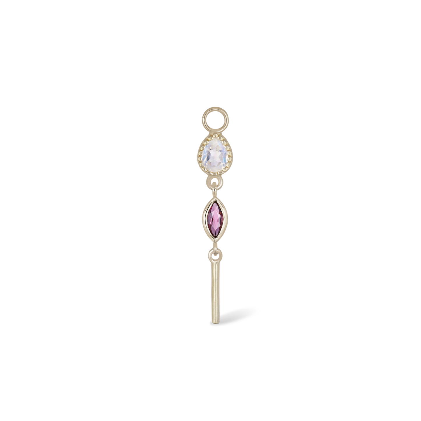 Celene • MultiGemstone Bar Drop Charm