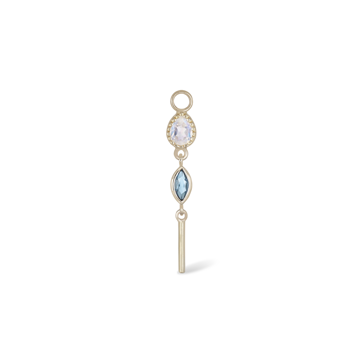 Celene • MultiGemstone Bar Drop Charm