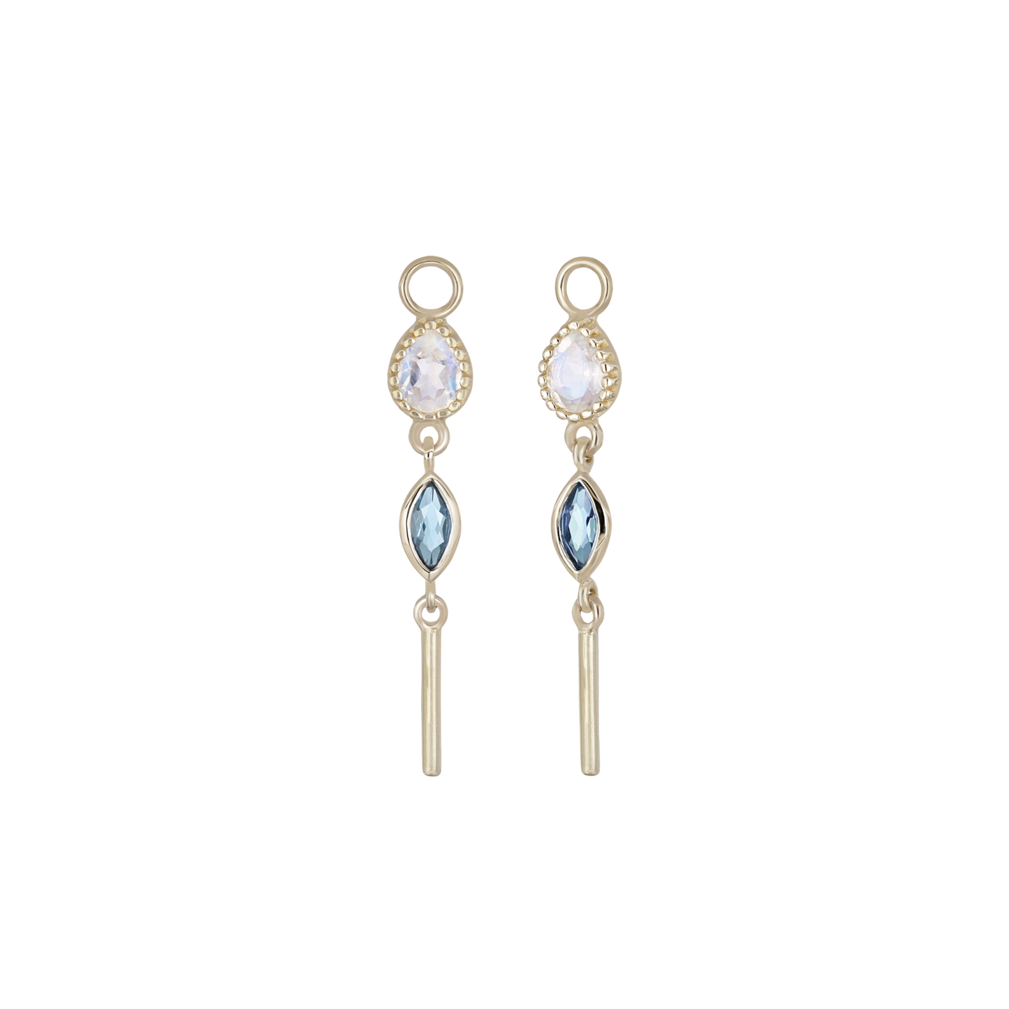 Celene • MultiGemstone Bar Drop Charm