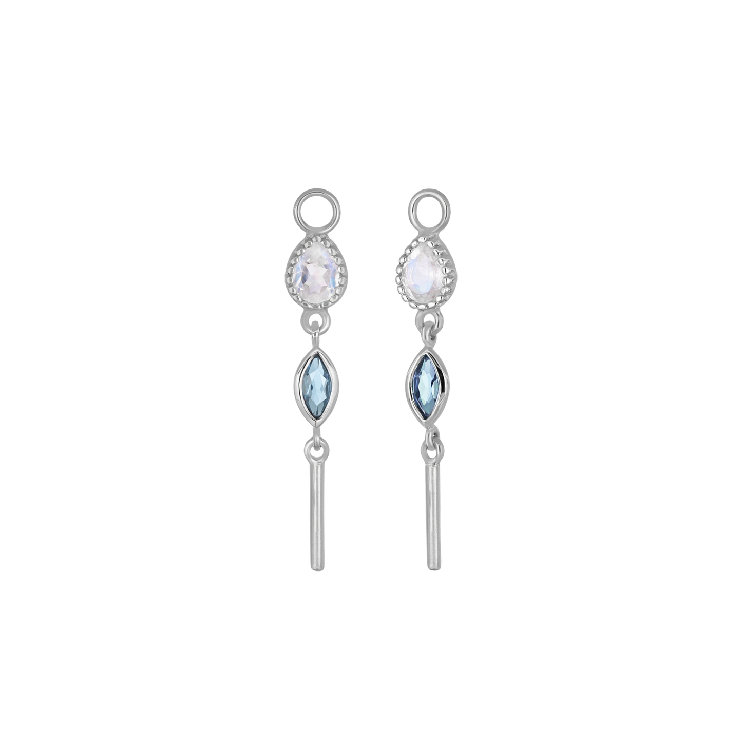 Celene • MultiGemstone Bar Drop Charm