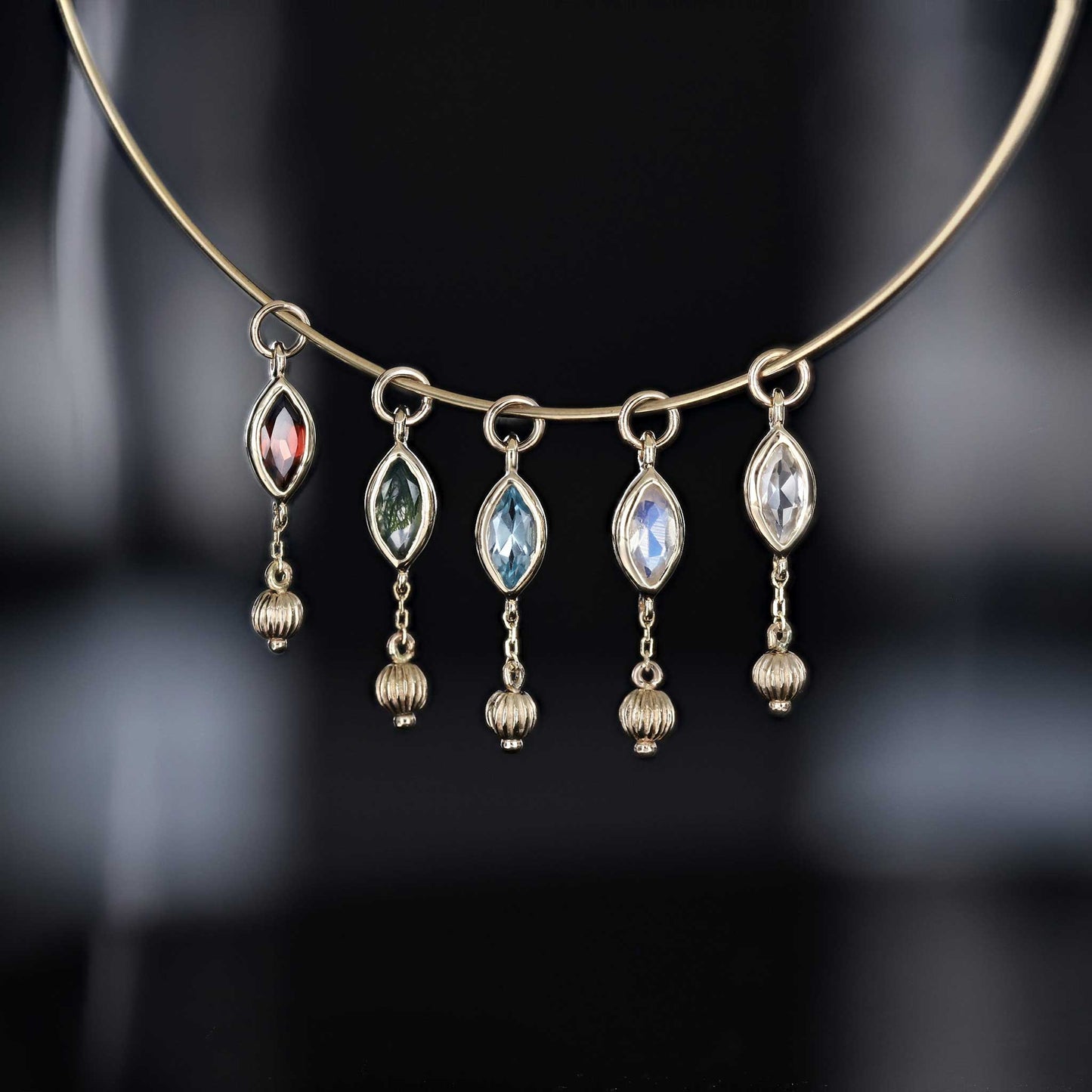 Aris • Golden Bead Drop Charm