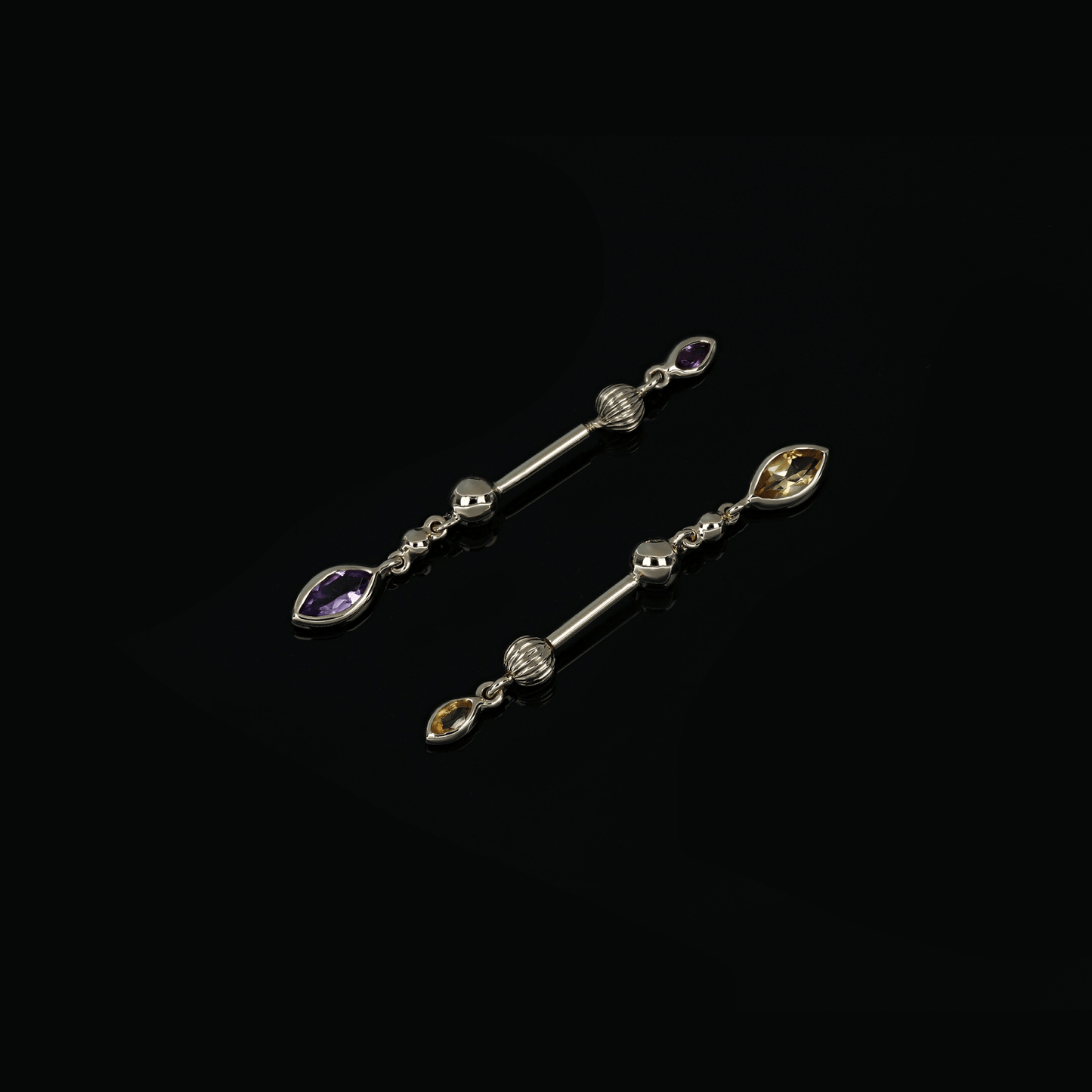 Vira • Marquise Gemstone Double Barbell Internally Threaded