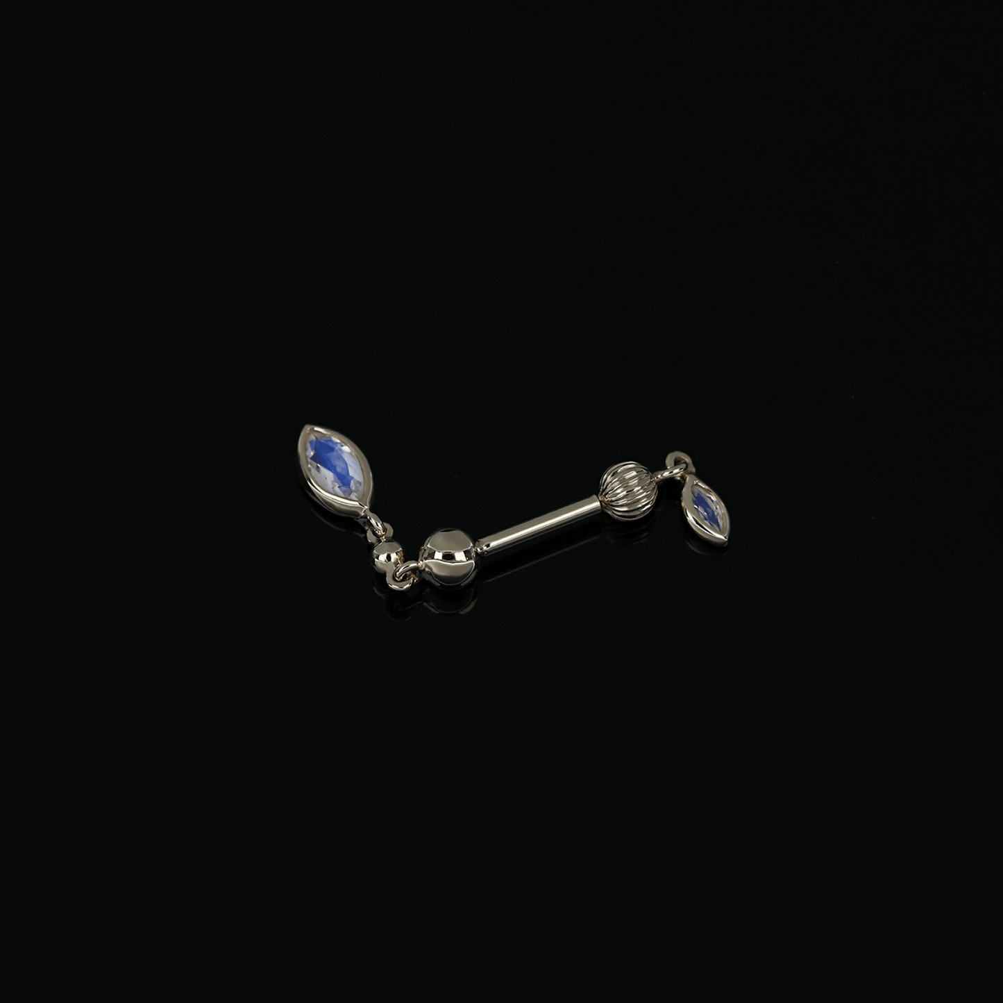 Vira • Marquise Gemstone Double Barbell Internally Threaded