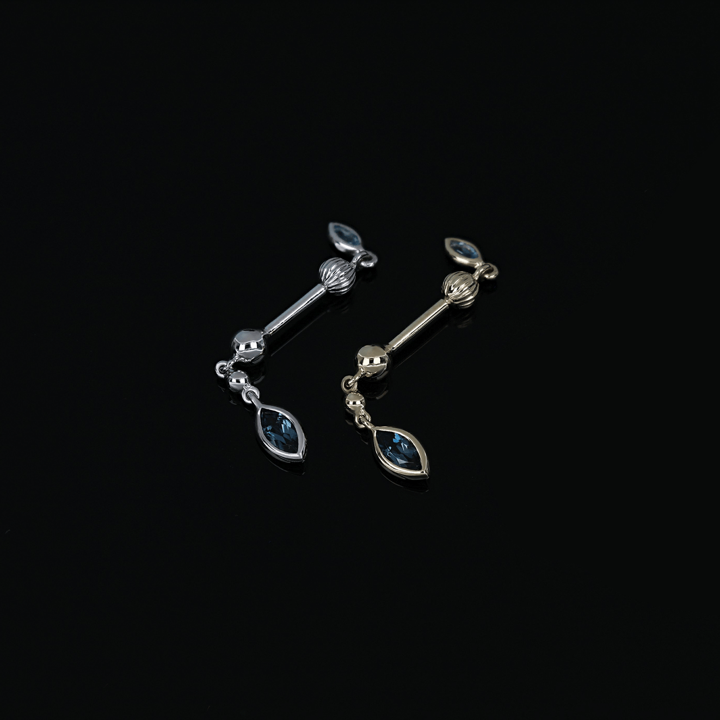 Vira • Marquise Gemstone Double Barbell Internally Threaded