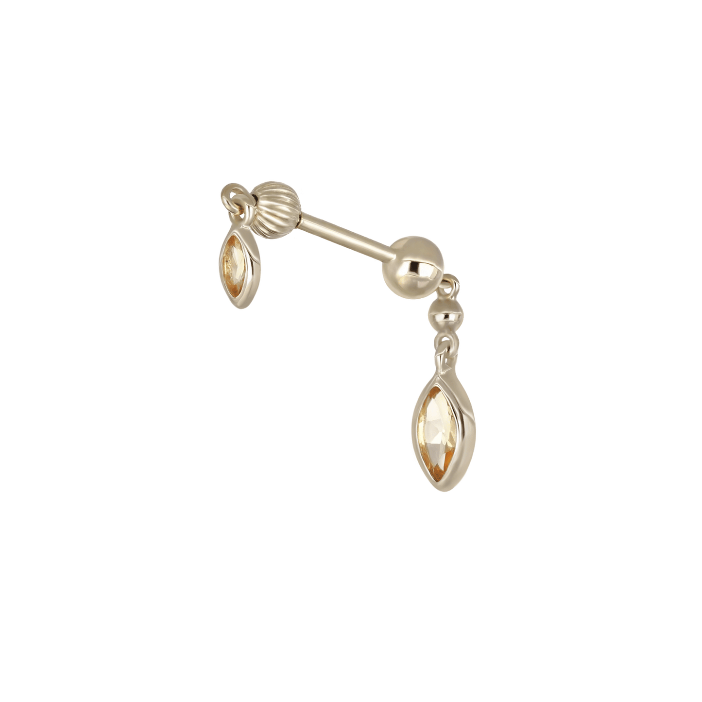 Vira • Marquise Gemstone Double Barbell Internally Threaded