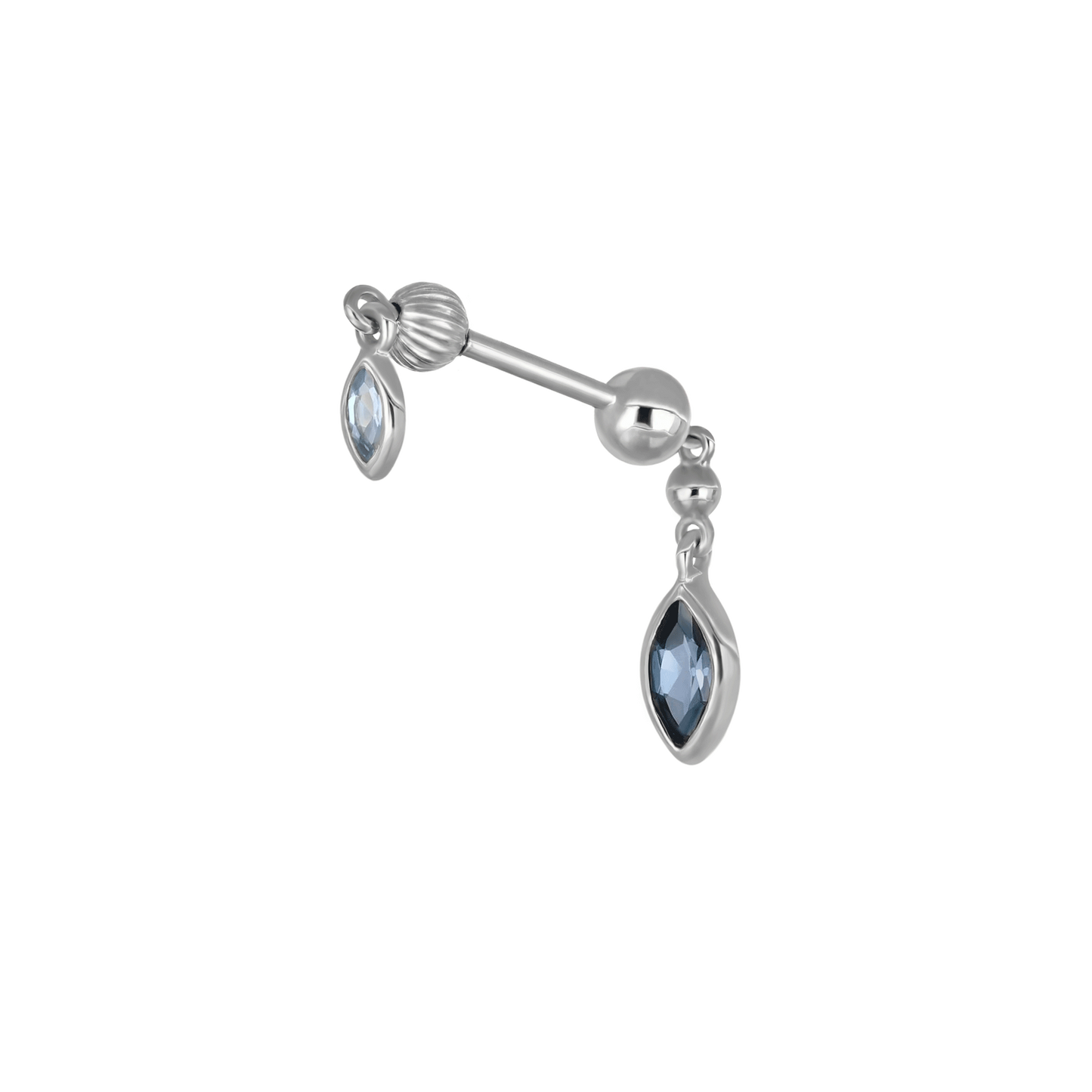 Vira • Marquise Gemstone Double Barbell Internally Threaded