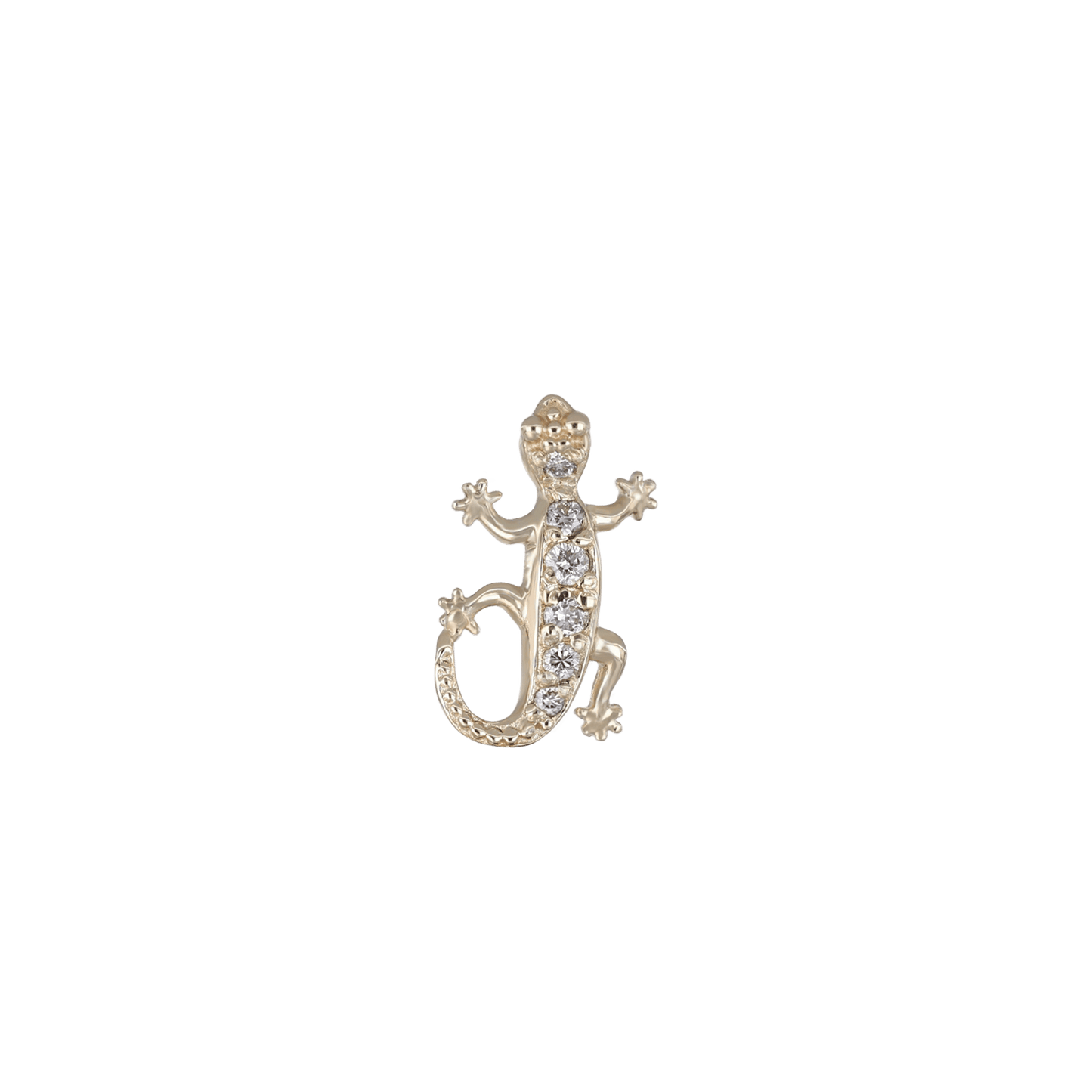 Diamond-Set Lizard • Internally Threaded