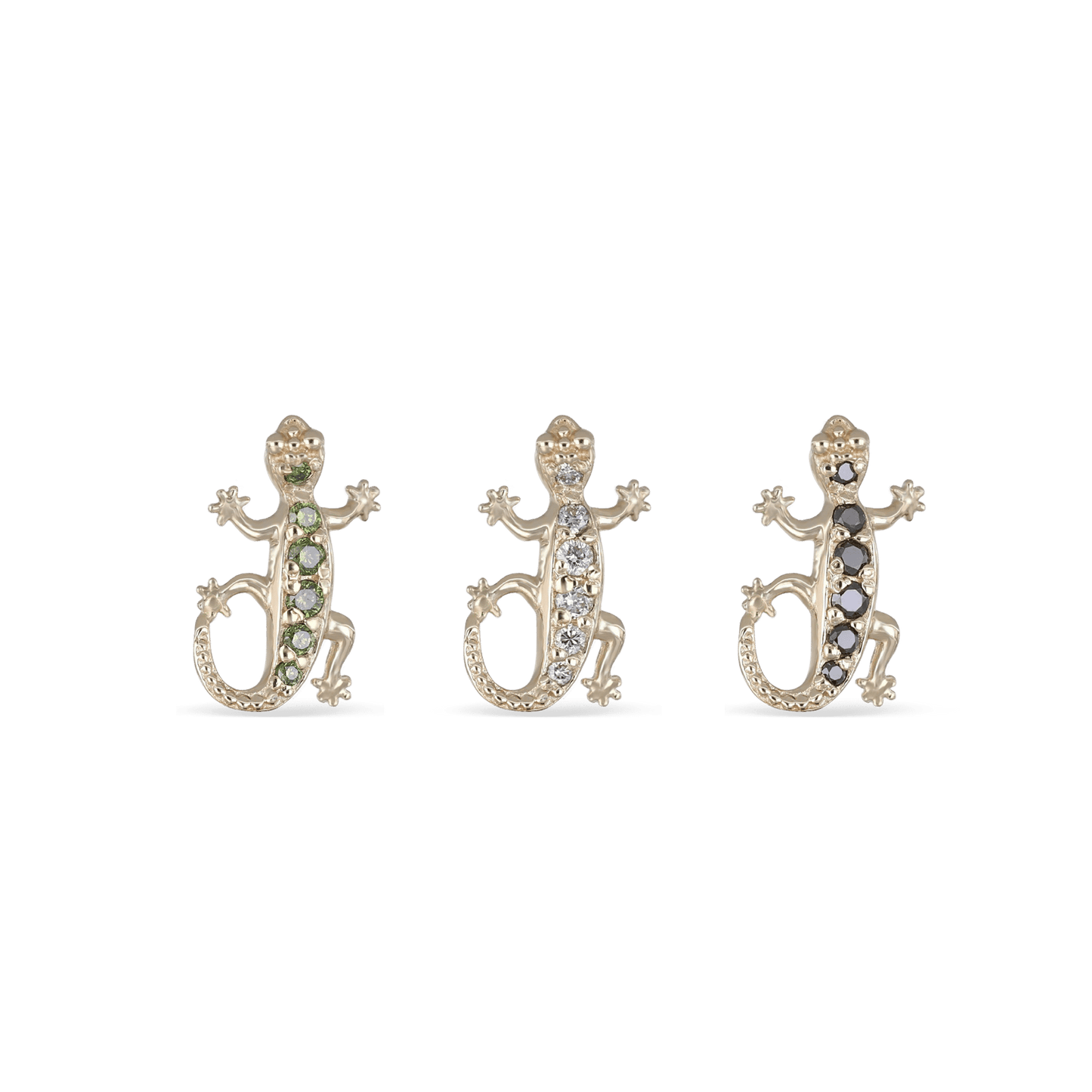 Diamond-Set Lizard • Internally Threaded