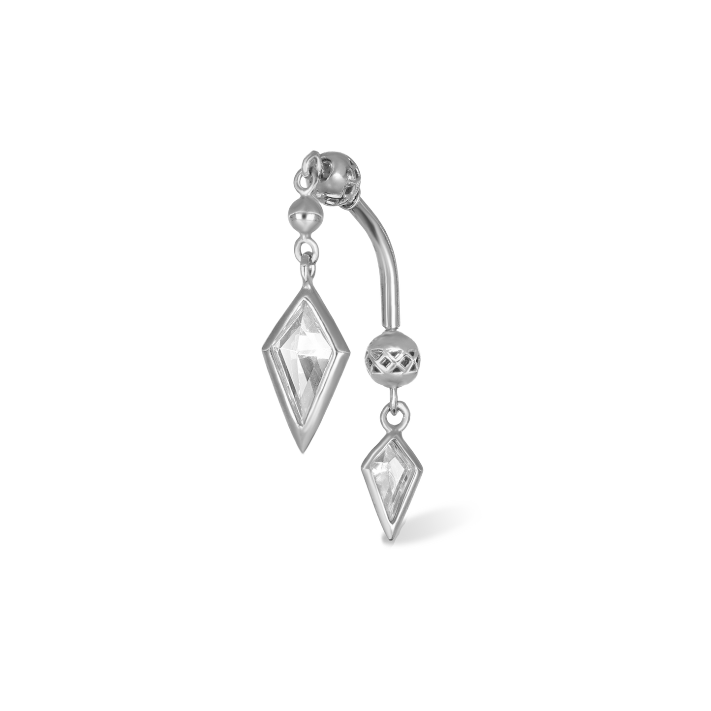 Riké • Double Diamond Flip Curved Barbell