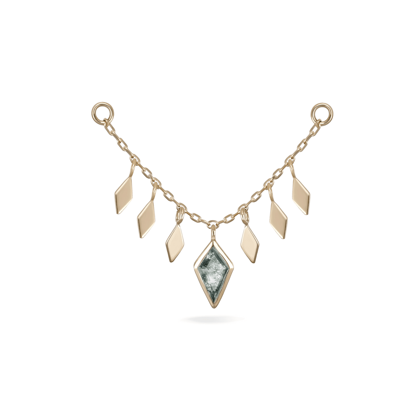 Patra Chain Attachment with Moss Agate 32mm