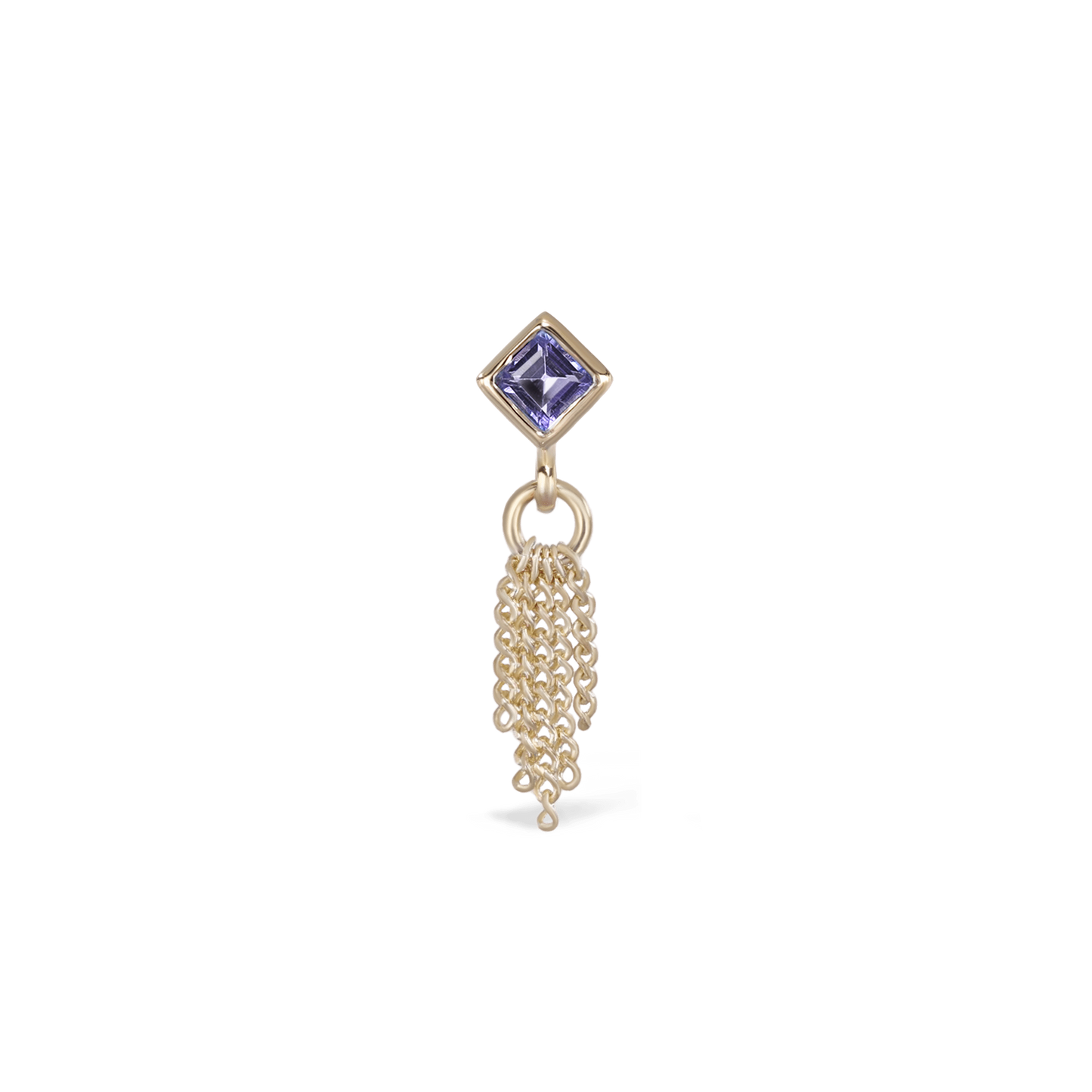Miel • Natural Gemstone 5 Curb Chain Tassel