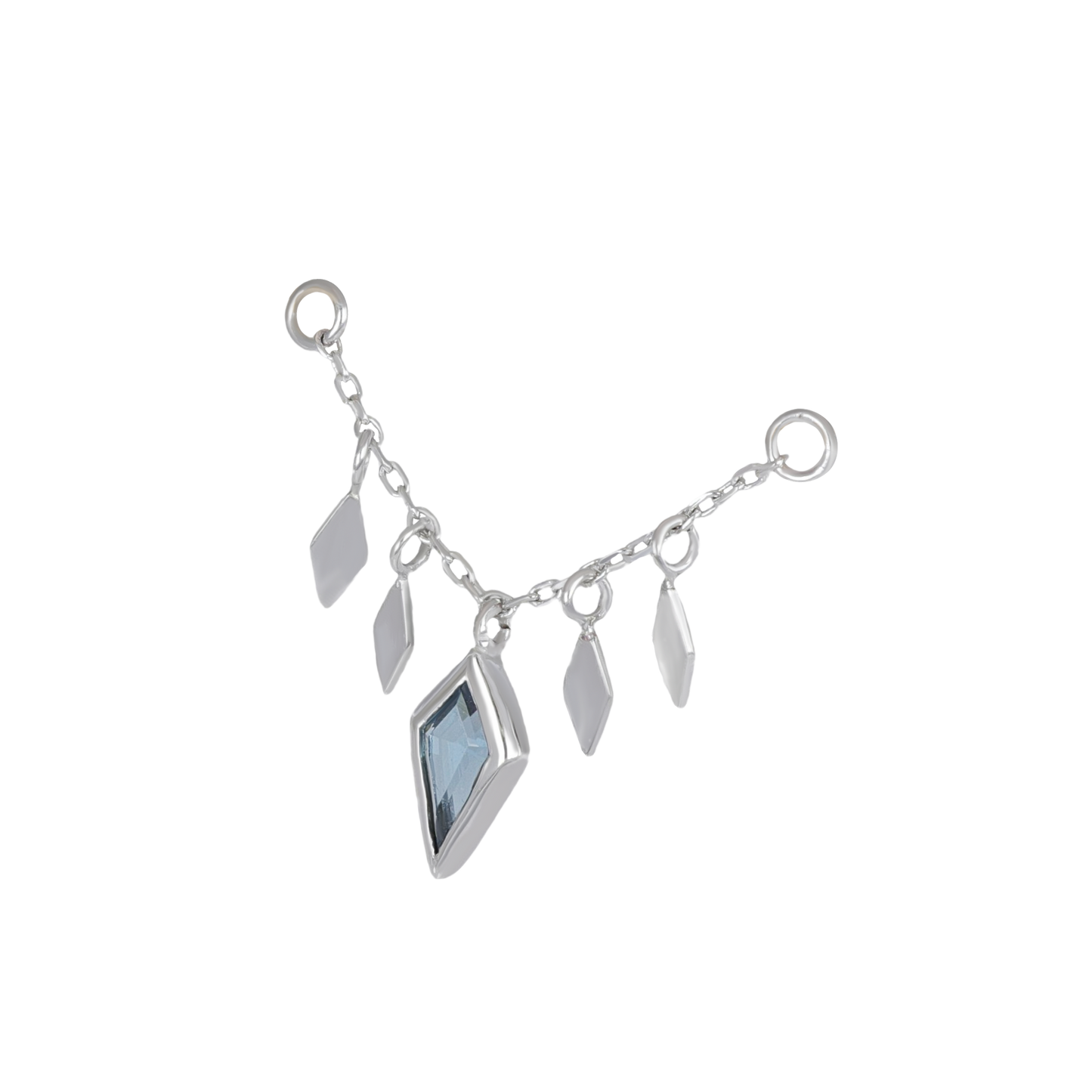 Patra Chain Attachment • London Blue Topaz White Gold