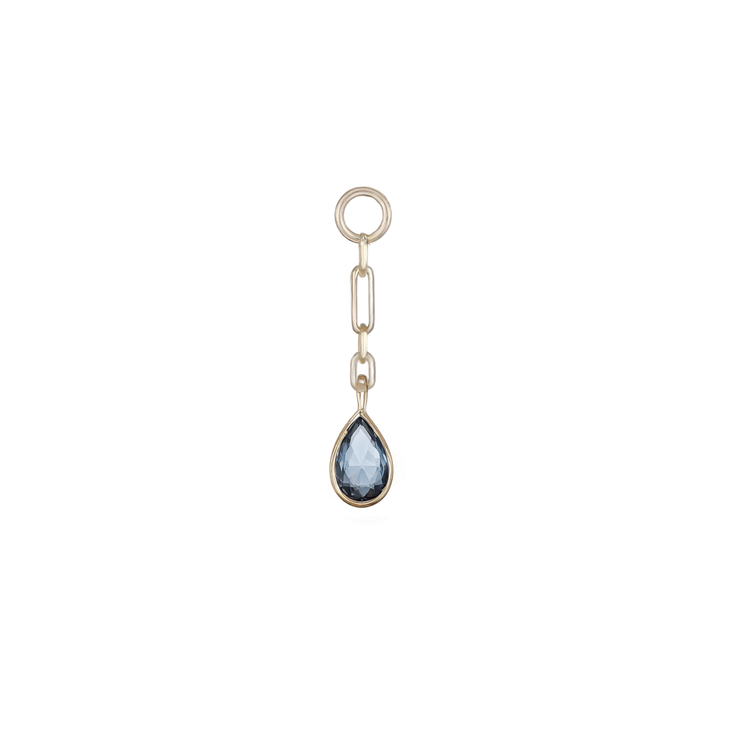 B2B Exclusive • Dainty London Blue Topaz Chain Charm