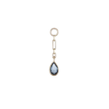 B2B Exclusive • Dainty London Blue Topaz Chain Charm