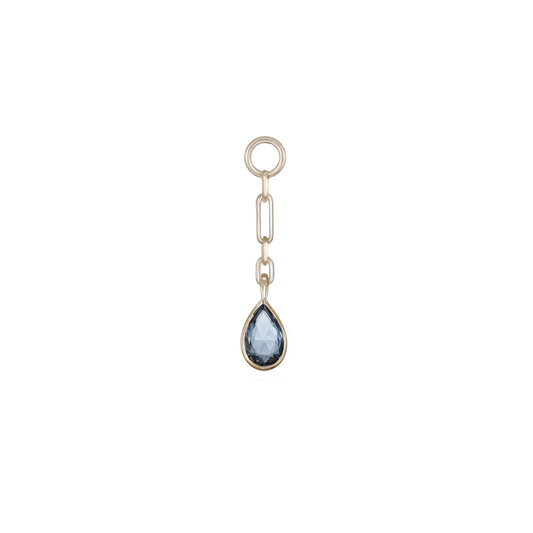 B2B Exclusive • Dainty London Blue Topaz Chain Charm