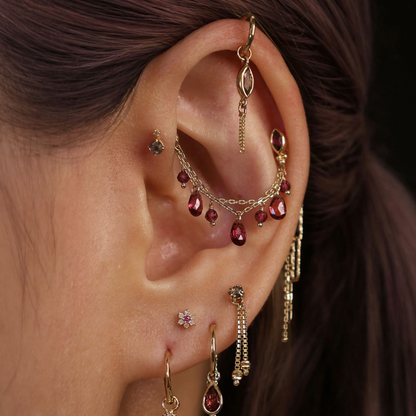 Blossom • Tiny Icy Floral Diamond Threadless End