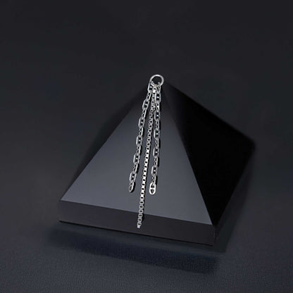 Miro • White Gold Mixed Chain Charm