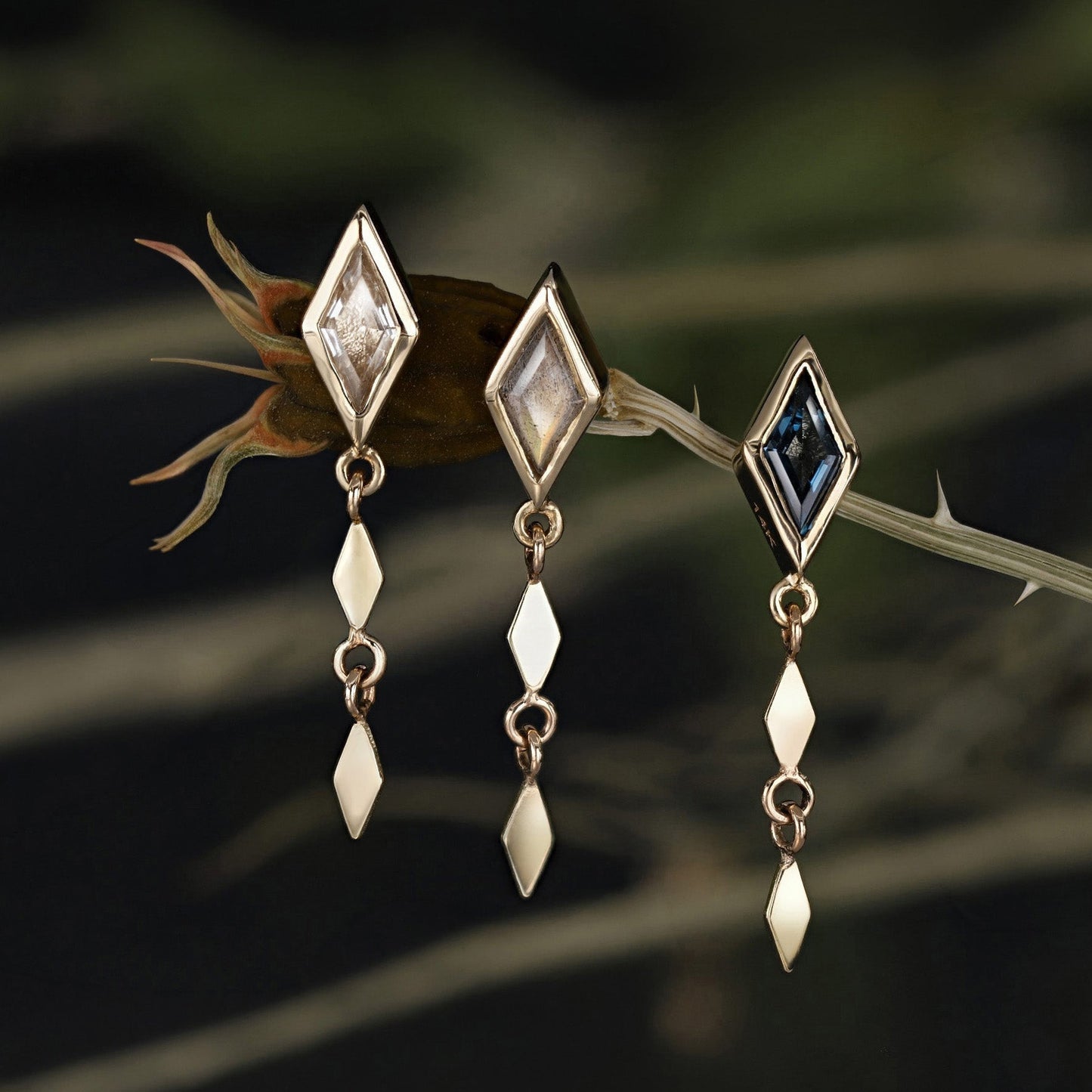 Vesper • Rhombus Drop Flat Back Stud